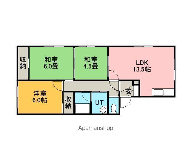 サンライズハウス(3LDK/2階)の間取り写真