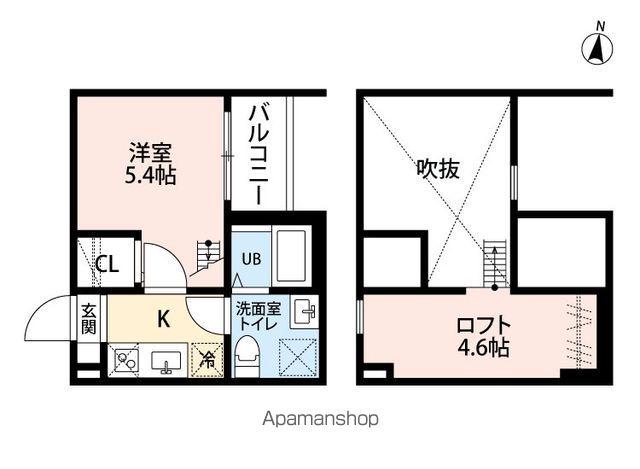 ALLURE358(1K/2階)の間取り写真