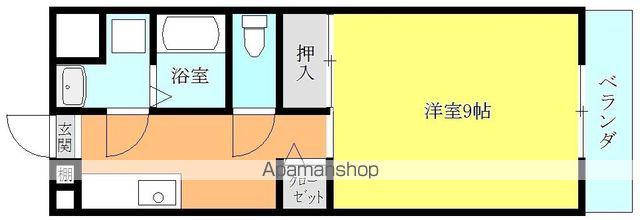 コーポゆき(1K/3階)の間取り写真