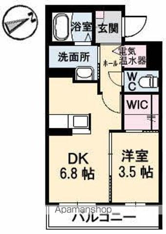 グランドメゾン花園二丁目(1DK/3階)の間取り写真