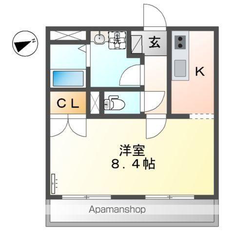 エクストラグライドY&S(1K/1階)の間取り写真