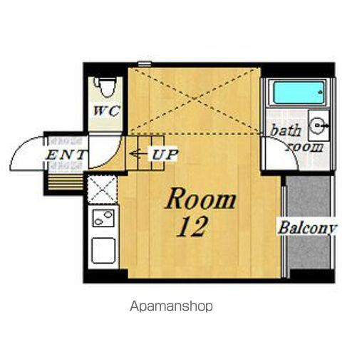 U RESIDENCE 弁天町 (ワンルーム/6階)の間取り写真