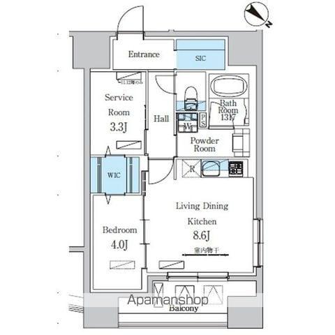 デュオフラッツ池尻大橋(1SLDK/5階)の間取り写真
