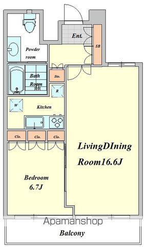 表参道ヒルズゼルコバテラス(1LDK/4階)の間取り写真