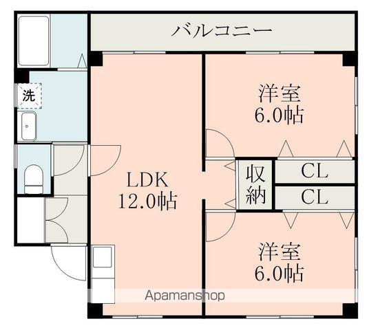 ウエストヴィレッジⅡ(2LDK/2階)の間取り写真