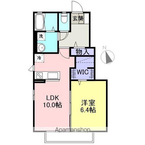 GLITZEN HEIM(1LDK/1階)の間取り写真