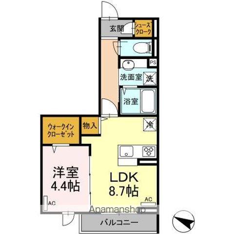 エクセリア上鷺宮Ⅱ(1LDK/2階)の間取り写真