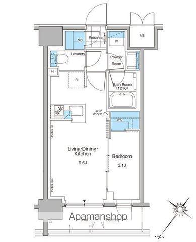 ルフォンプログレ西大井プレミア(1LDK/3階)の間取り写真