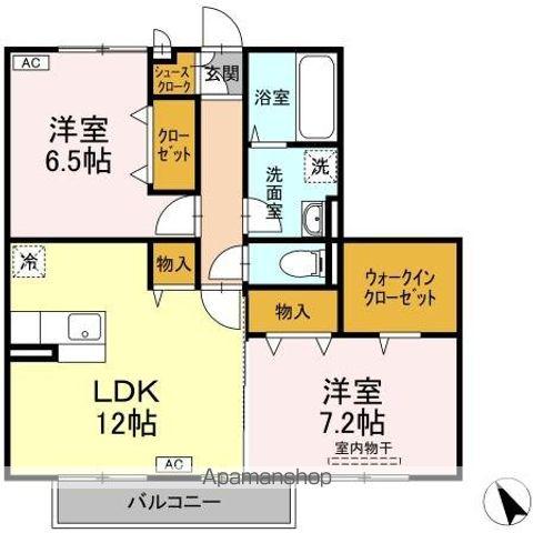 プランドール(2LDK/2階)の間取り写真