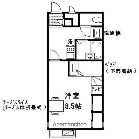 レオパレスガーデン(1K/1階)の間取り写真