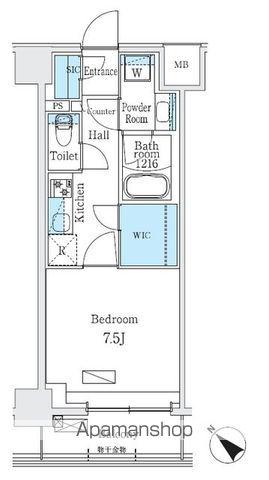 URBAN BREEZE 巣鴨(1K/5階)の間取り写真