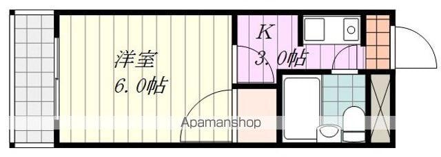 サークル樋又(1K/3階)の間取り写真