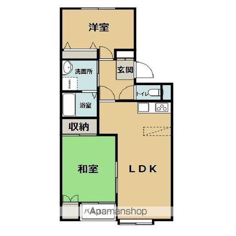 アビエスサカモト(2LDK/1階)の間取り写真
