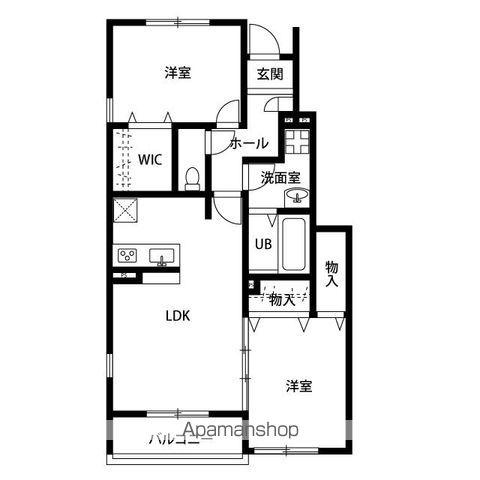 リーブル広田(2LDK/1階)の間取り写真