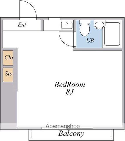 ハイツサンライズ(ワンルーム/3階)の間取り写真