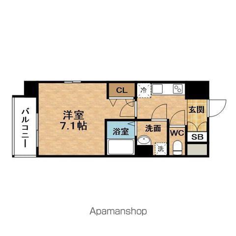 RESIUR-HUMEDAKITA(1K/7階)の間取り写真