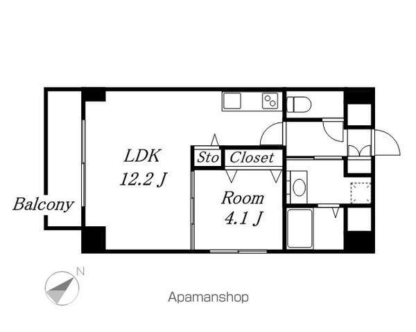GRANDUKE新栄(1LDK/12階)の間取り写真
