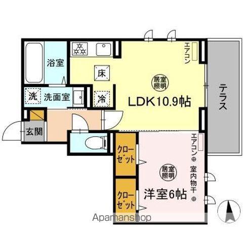 FERRO PINO(1LDK/1階)の間取り写真