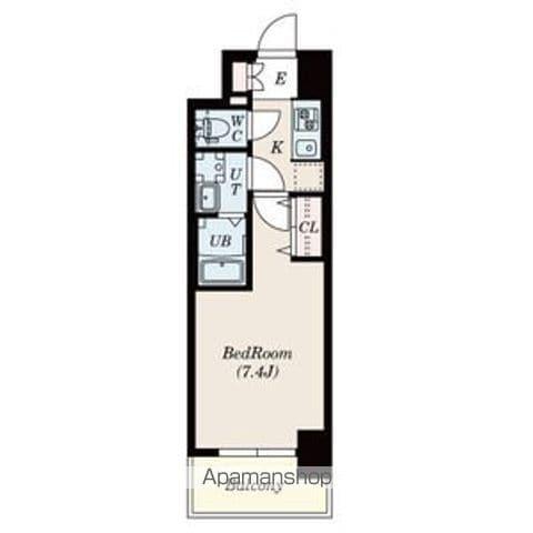 S-RESIDENCE浄心(1K/3階)の間取り写真