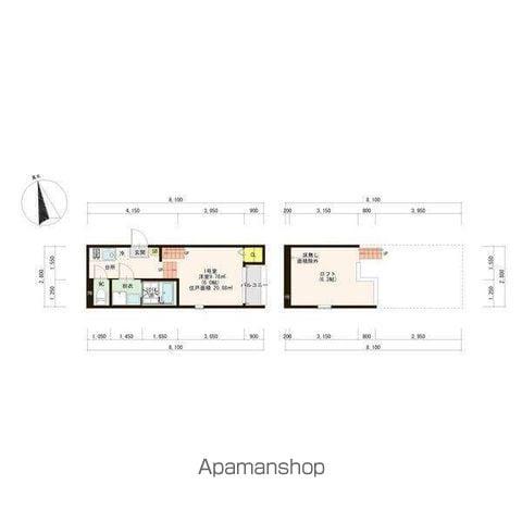 ロフトレジデンス新守山(1K/2階)の間取り写真