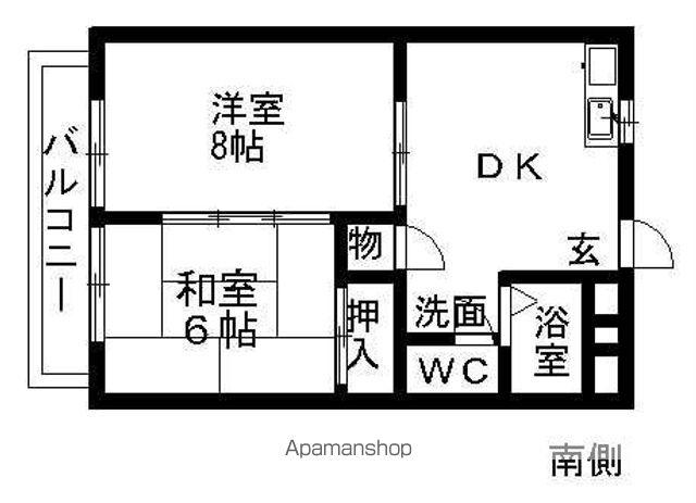 ウィステリア瀬戸(2DK/1階)の間取り写真