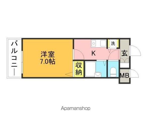 インヘリッツ田原(1K/9階)の間取り写真