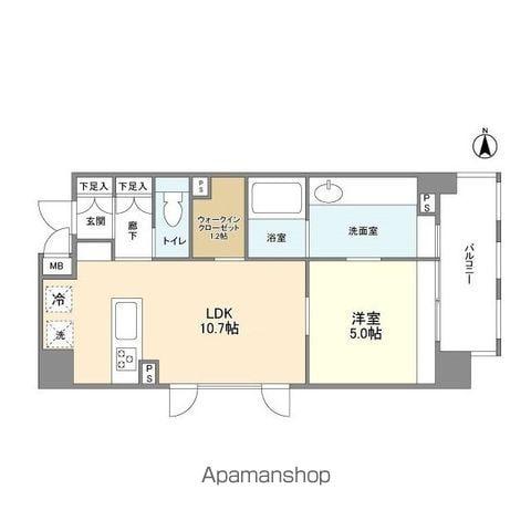 ORSUS浅草(1LDK/7階)の間取り写真