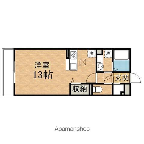 サンクフレール(ワンルーム/2階)の間取り写真