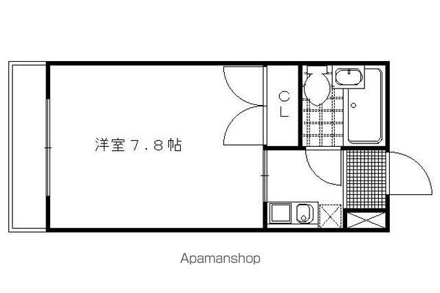 TWINI(1K/2階)の間取り写真