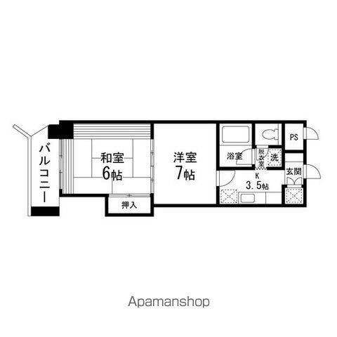 卸町マンションフタバ(2K/7階)の間取り写真