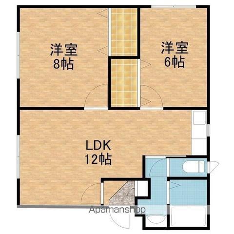 シティーハイム北ノ沢(2LDK/2階)の間取り写真