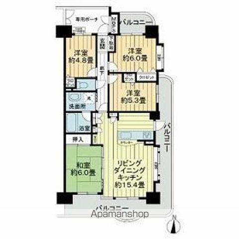 ライオンズガーデン植田中央(4LDK/4階)の間取り写真