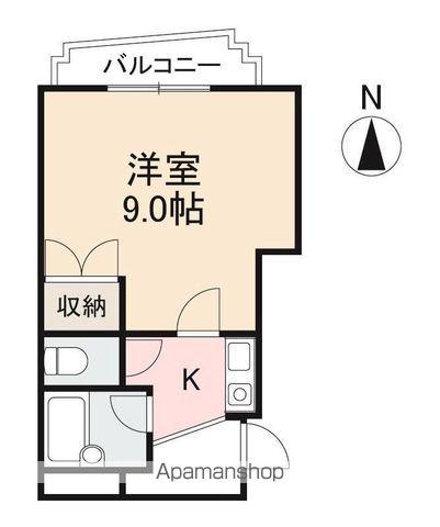 ディエス西宝町(1K/3階)の間取り写真