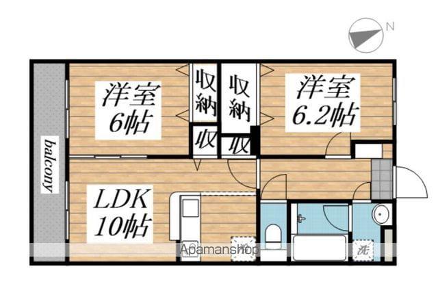 ガーデンヒルズ平泉東(2LDK/4階)の間取り写真