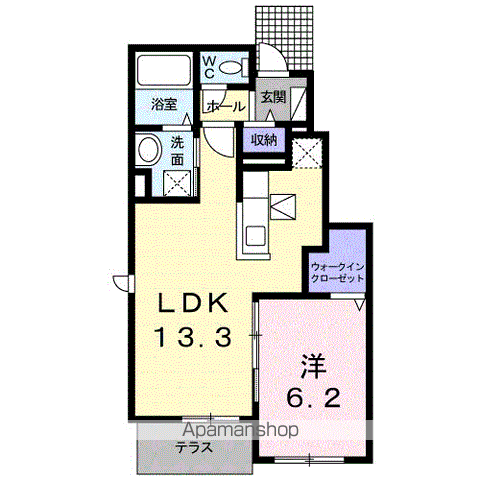 サンフェリーチェ(1LDK/1階)の間取り写真