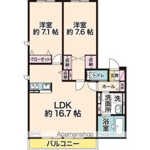 SACRAーTERRACE サクラテラス(2LDK/3階)の間取り写真