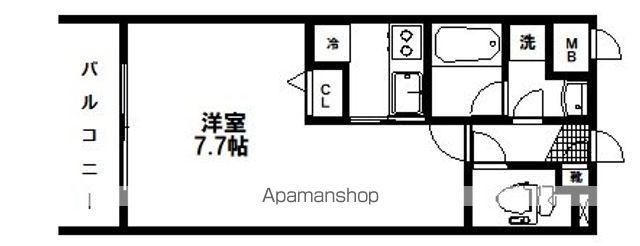 GRACE ONE(1K/1階)の間取り写真