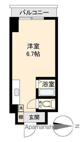 アソルティ東二番丁レジデンス(ワンルーム/4階)の間取り写真