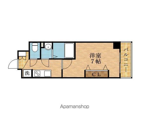 LUXE都島Ⅲ(1K/7階)の間取り写真