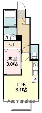FJ小田原(1LDK/1階)の間取り写真