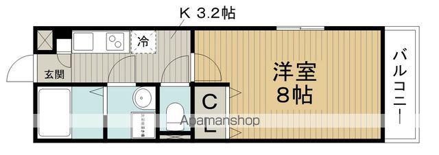 KTIレジデンス蛍池2(1K/1階)の間取り写真