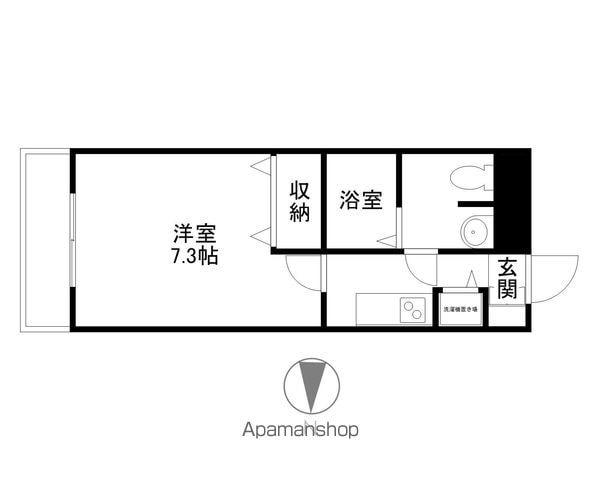 プレサンスSAKAEリバースタイル(1K/8階)の間取り写真