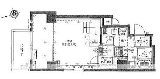 フェニックス新宿夏目坂(1K/2階)の間取り写真