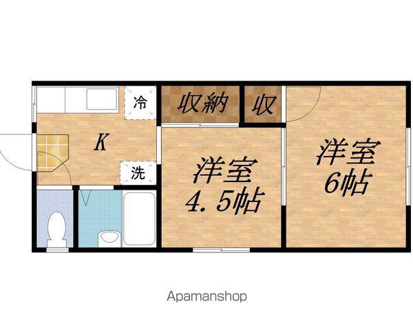 ハイツ伊那里(2K/2階)の間取り写真