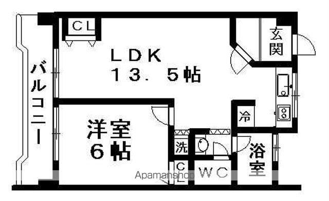 メゾン武田(2DK/5階)の間取り写真