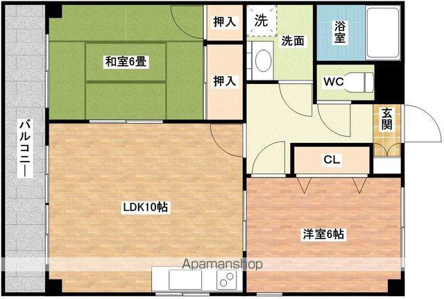 アドバンスベル(2LDK/2階)の間取り写真
