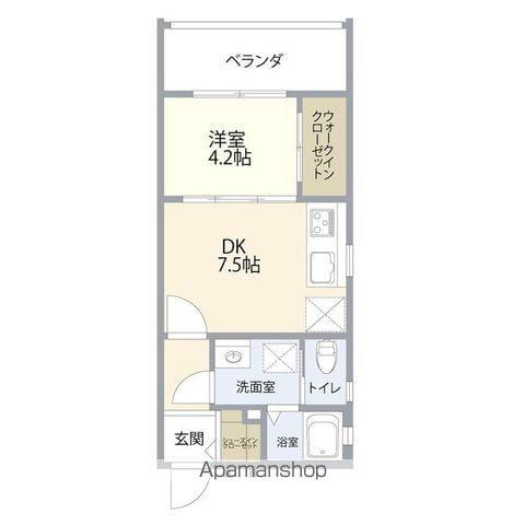 MKハウス(1DK/1階)の間取り写真