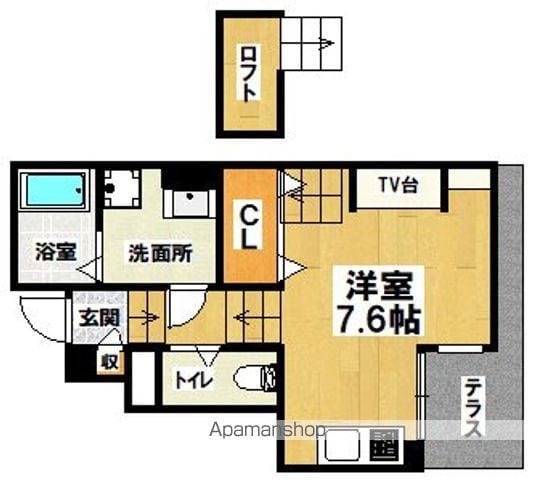 あんしん旭ヶ丘08-3003(1K/1階)の間取り写真