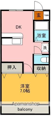 アリーナハイツ中山(1DK/2階)の間取り写真