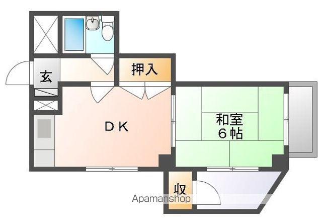 プレアール大供Ⅱ(1DK/2階)の間取り写真